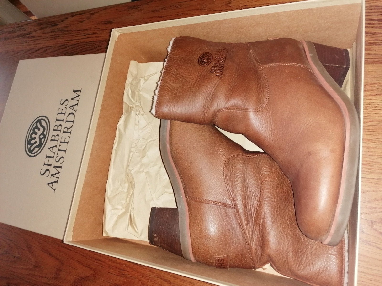 Nieuwe bruine Shabbies Amsterdam laarzen maat 40, Kleding | Dames, Verzenden, Lage of Enkellaarzen, Nieuw, Bruin