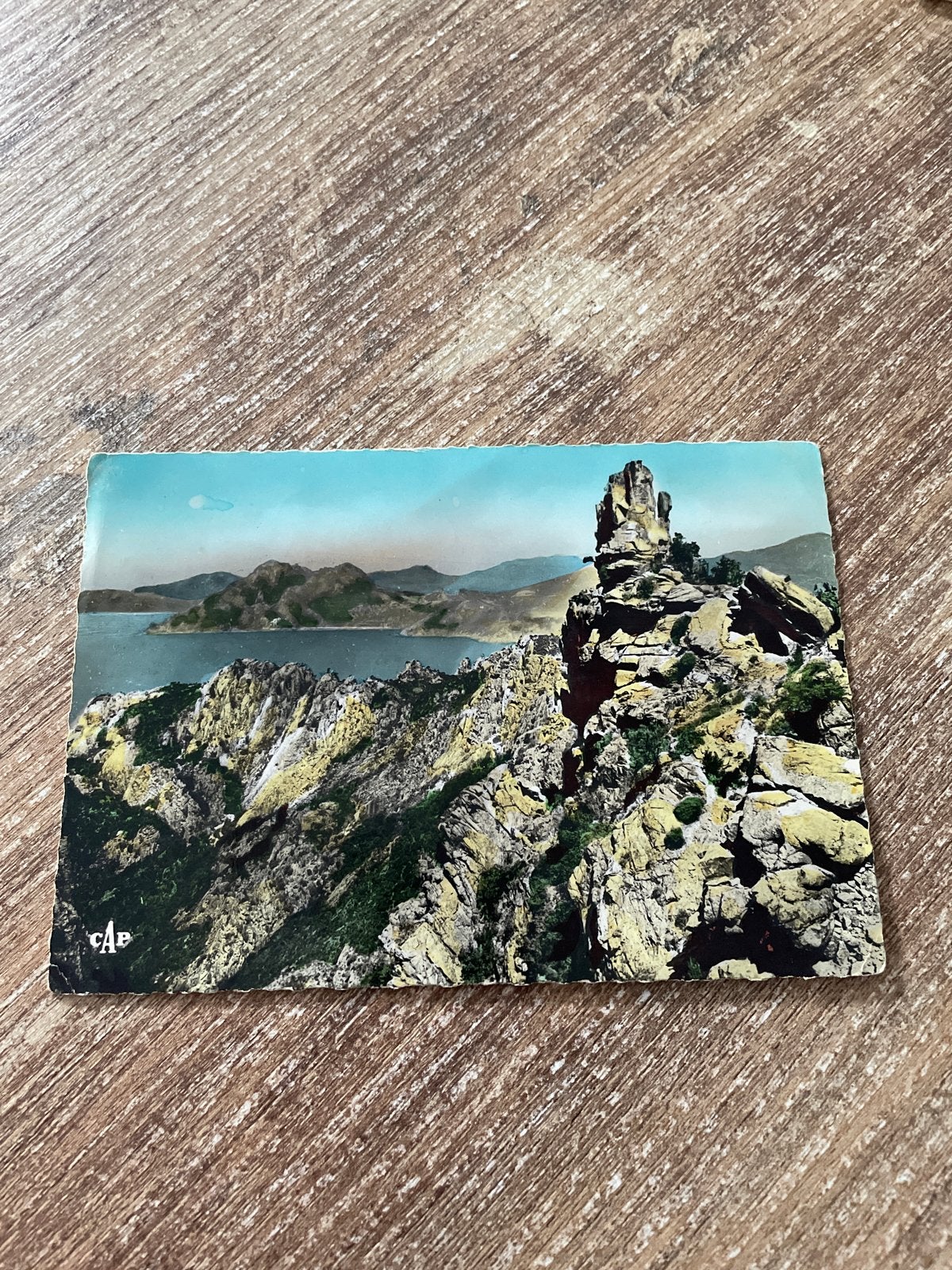 Vintage Ansichtkaart Calanches de Piana, Corsica (1967), Ophalen of Verzenden, 1960 tot 1980, Gelopen, Overig Europa