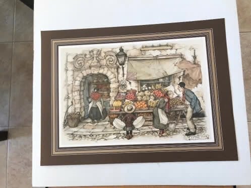 Anton Pieck prenten uit een zakelijke kalender, 1980 tot heden, Ophalen of Verzenden, Zo goed als nieuw, Prent