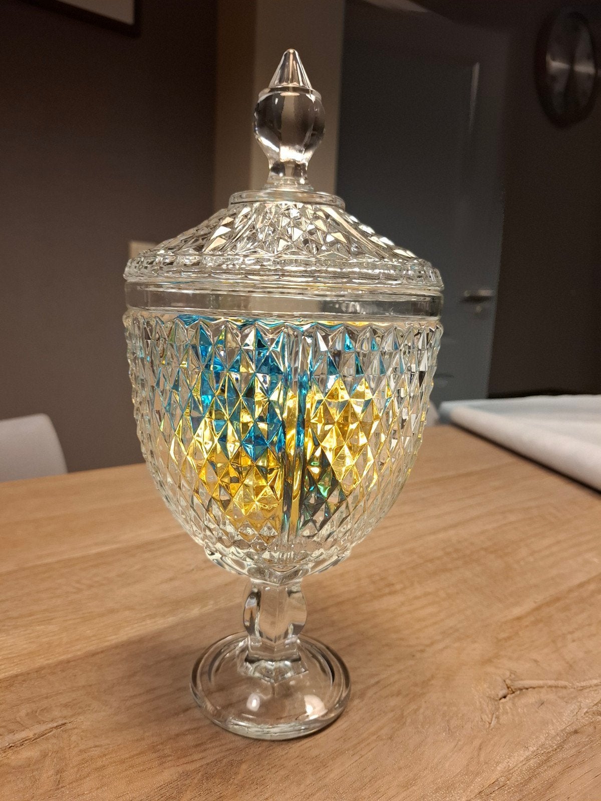 Glazen Bonbonnière met Deksel - Kristal Look, Ophalen