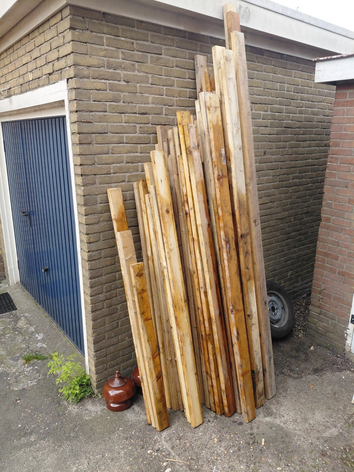 Partij houten CLS balkjes 9x4 cm, diverse lengtes, Doe-het-zelf en Verbouw, Ophalen, Gebruikt, 25 tot 50 mm, 300 cm of meer