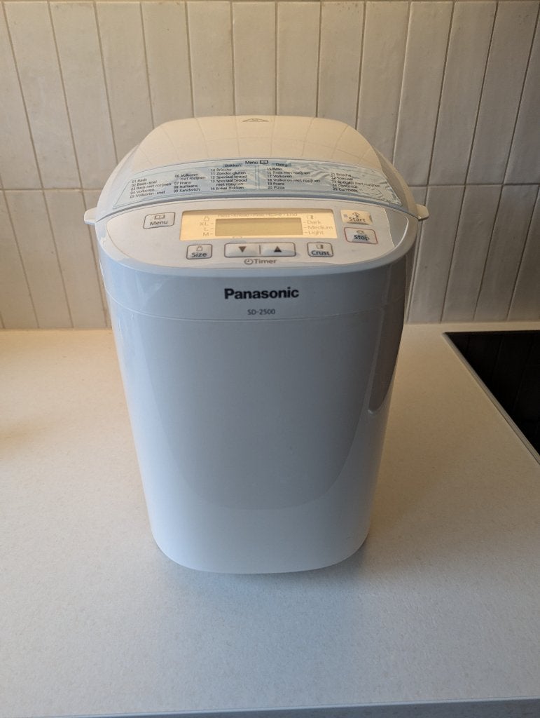 Broodbakmachine panasonic SD-2500, Ophalen of Verzenden, Gebruikt, Met timer, Meer dan 10 programma's
