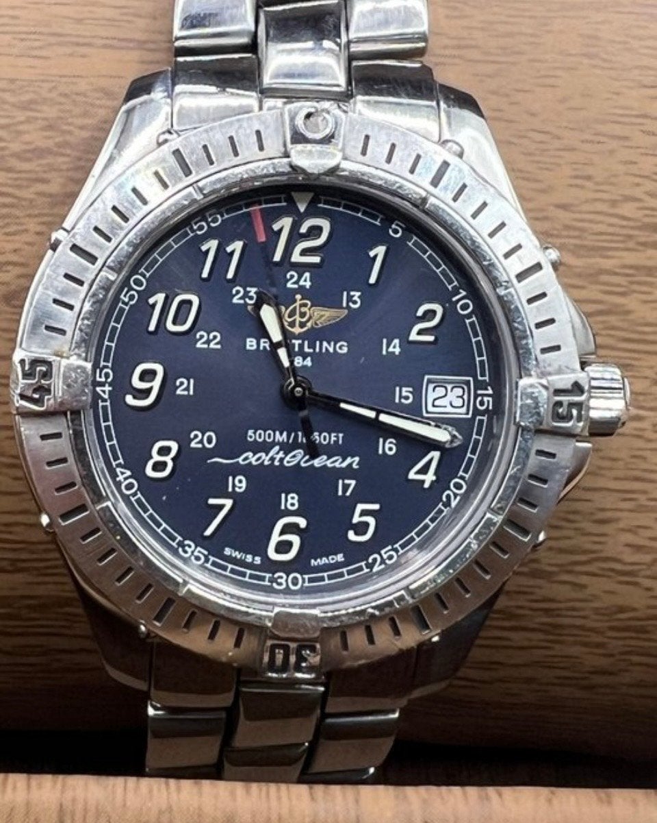 Breitling Colt Ocean Quartz A64350 Herenhorloge, Sieraden, Tassen en Uiterlijk, Horloges | Heren, Staal, Gebruikt, Staal, Breitling