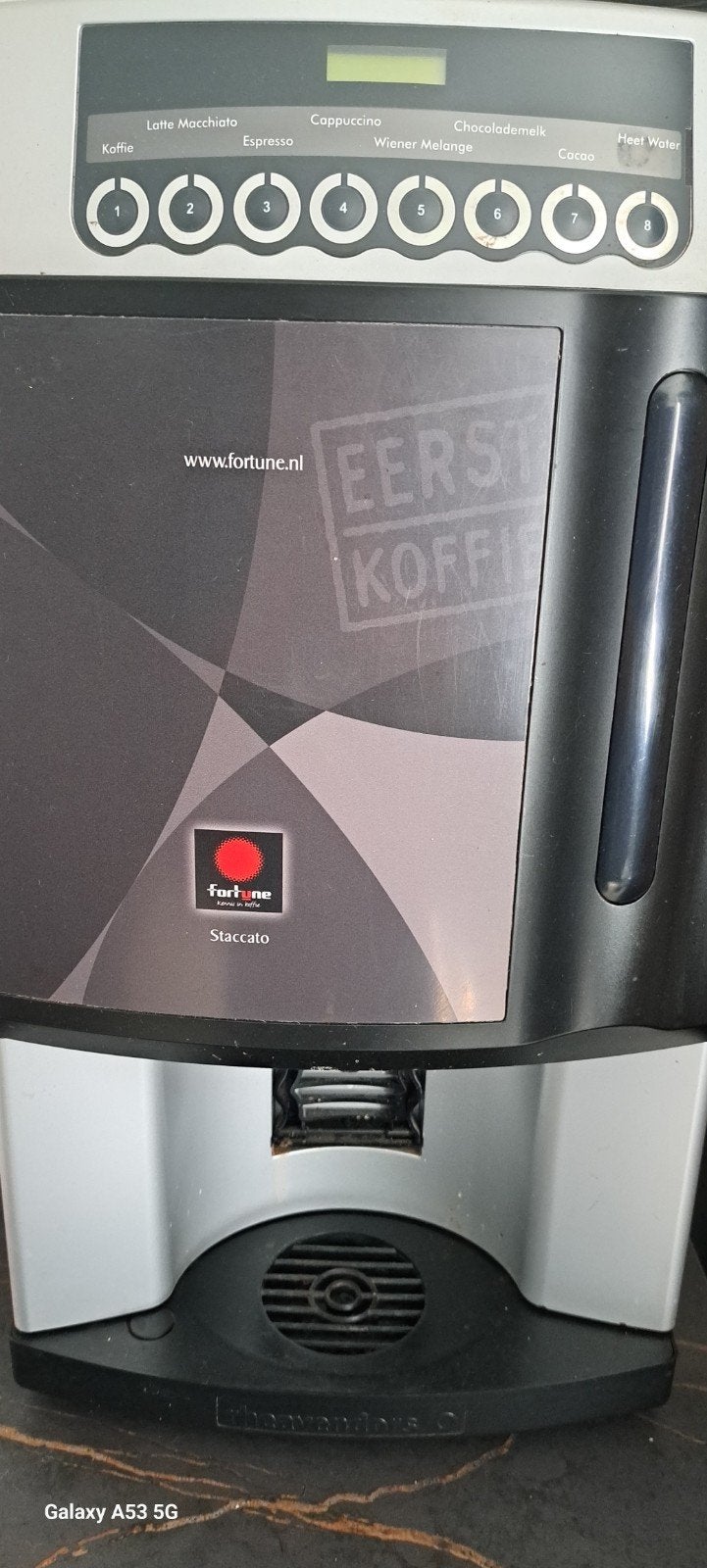 Koffieautomaat (vriesdroog) Fortune Staccato, 10 kopjes of meer, Ophalen, Gebruikt, Koffiemachine