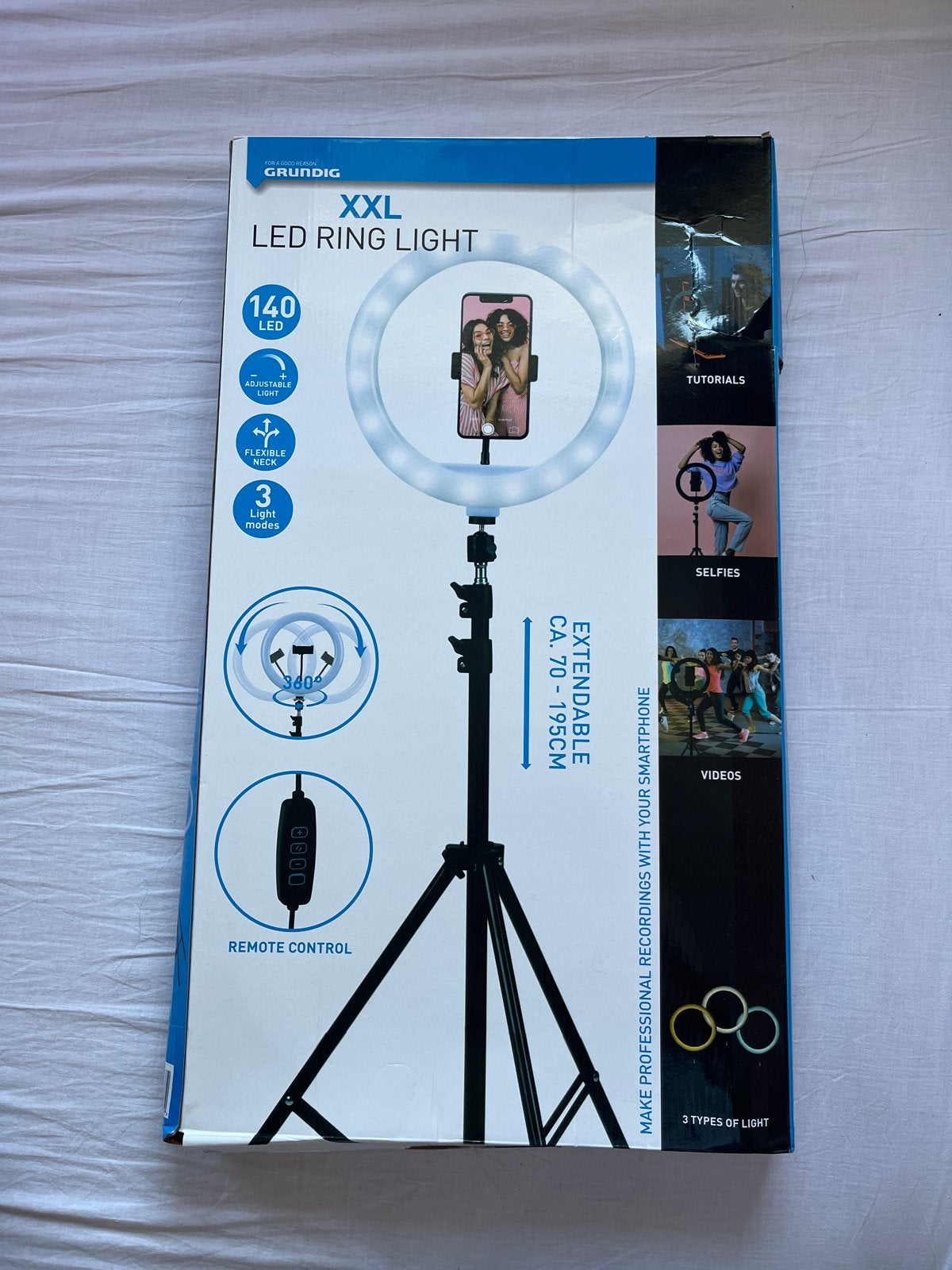 Grundig XXL LED Ring Light (nieuw in doos), Ophalen, Lamp of Flitsset, Dimbaar, Nieuw