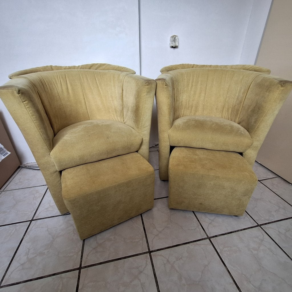 Gratis 2 kuipstoelen met voetenbankje, Ophalen, Gebruikt, Twee, Overige kleuren