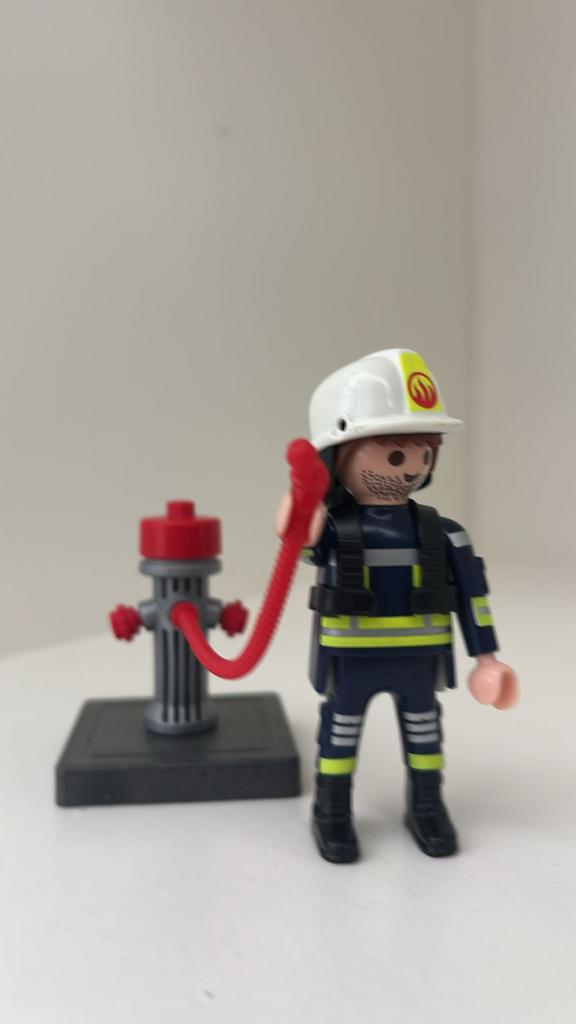 Playmobil Brandweerfiguren met Brandkraan - Set van 3, Ophalen of Verzenden, Zo goed als nieuw