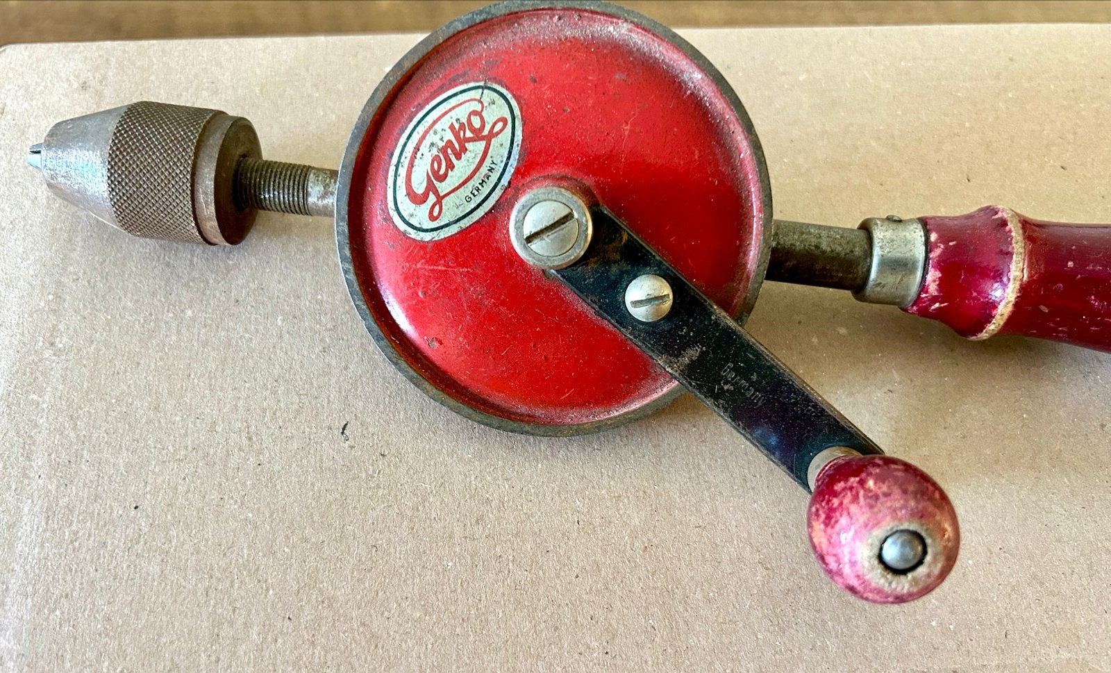 Vintage Handboor Genko Germany, Ophalen of Verzenden, Gebruikt, Boormachine