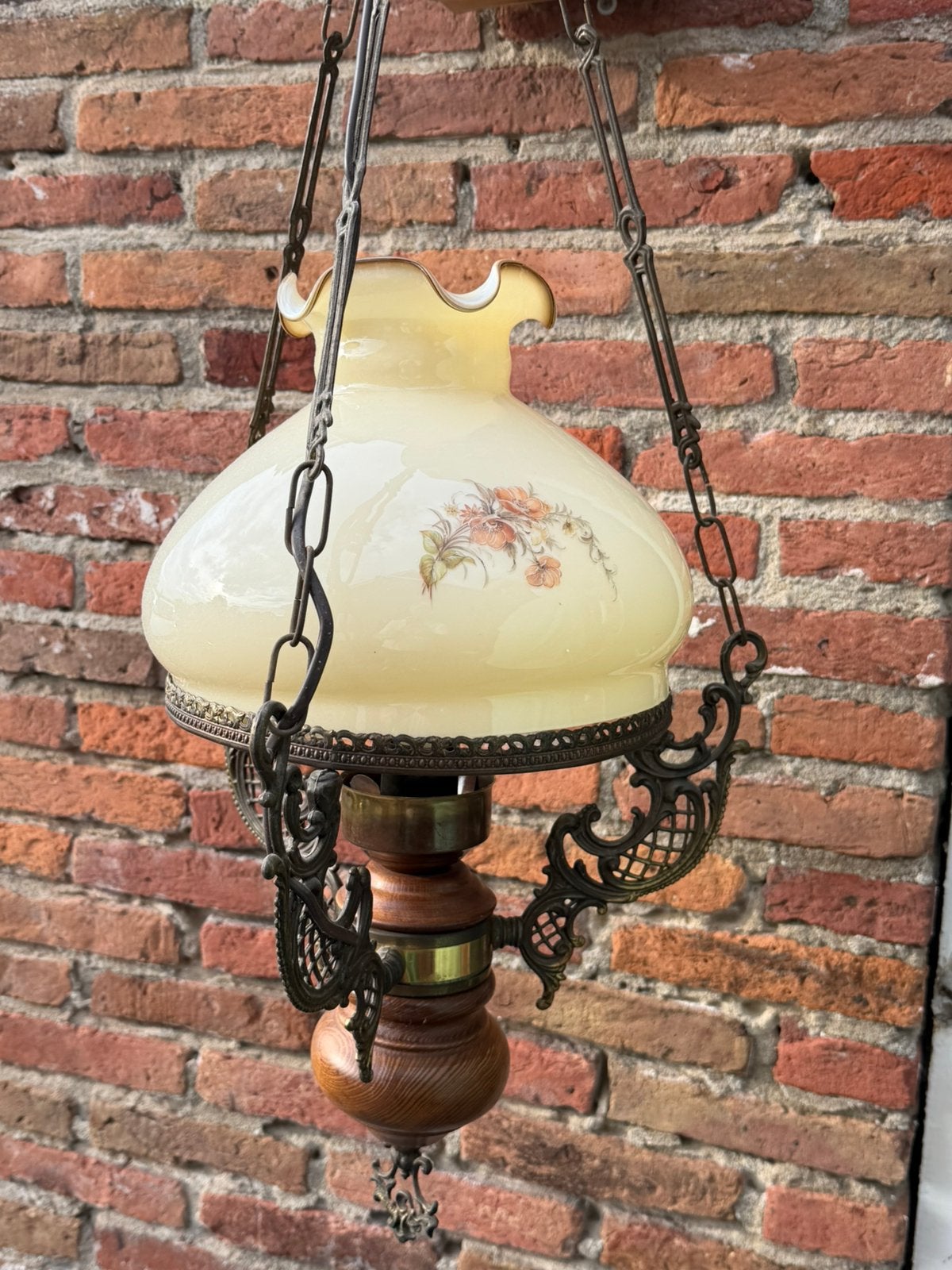 Vintage retro elektrische lamphanglamp, Antiek en Kunst, Antiek | Lampen, Ophalen of Verzenden