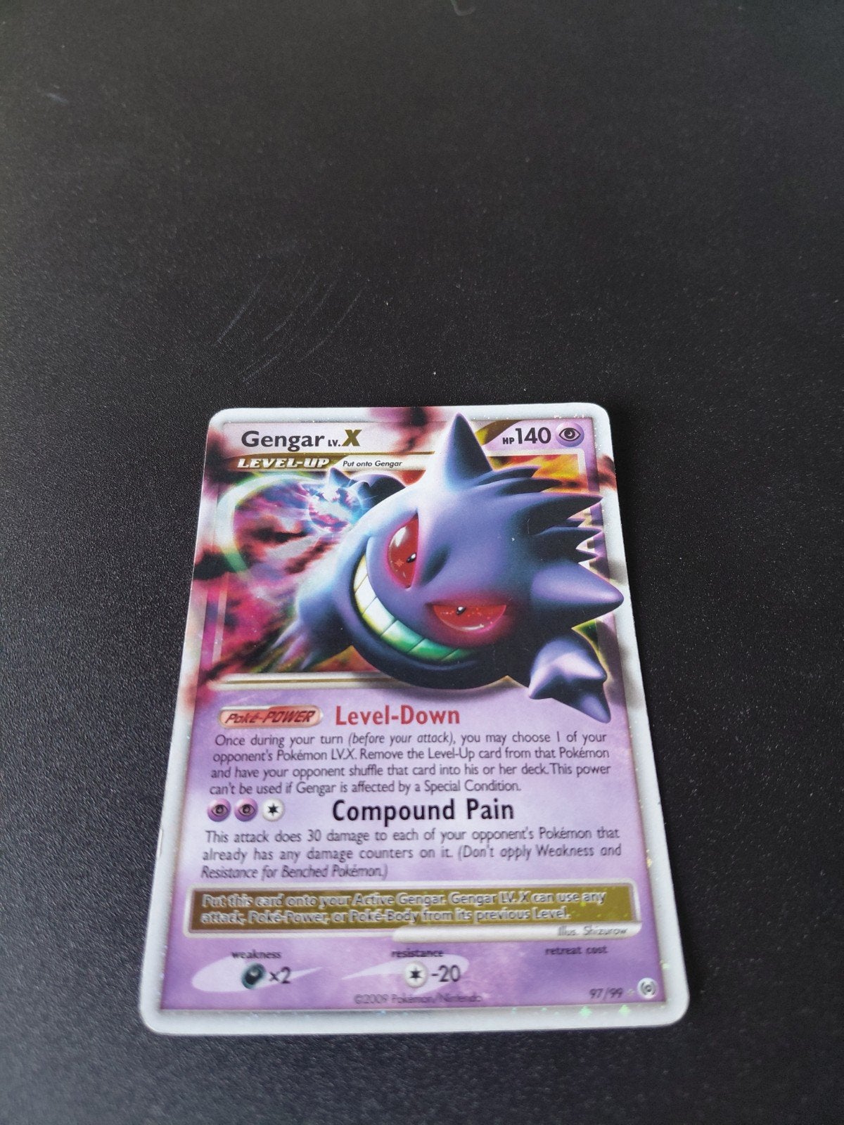 Gengar LV X 97/99 Arceus Pokémon kaart, Ophalen of Verzenden, Gebruikt, Losse kaart