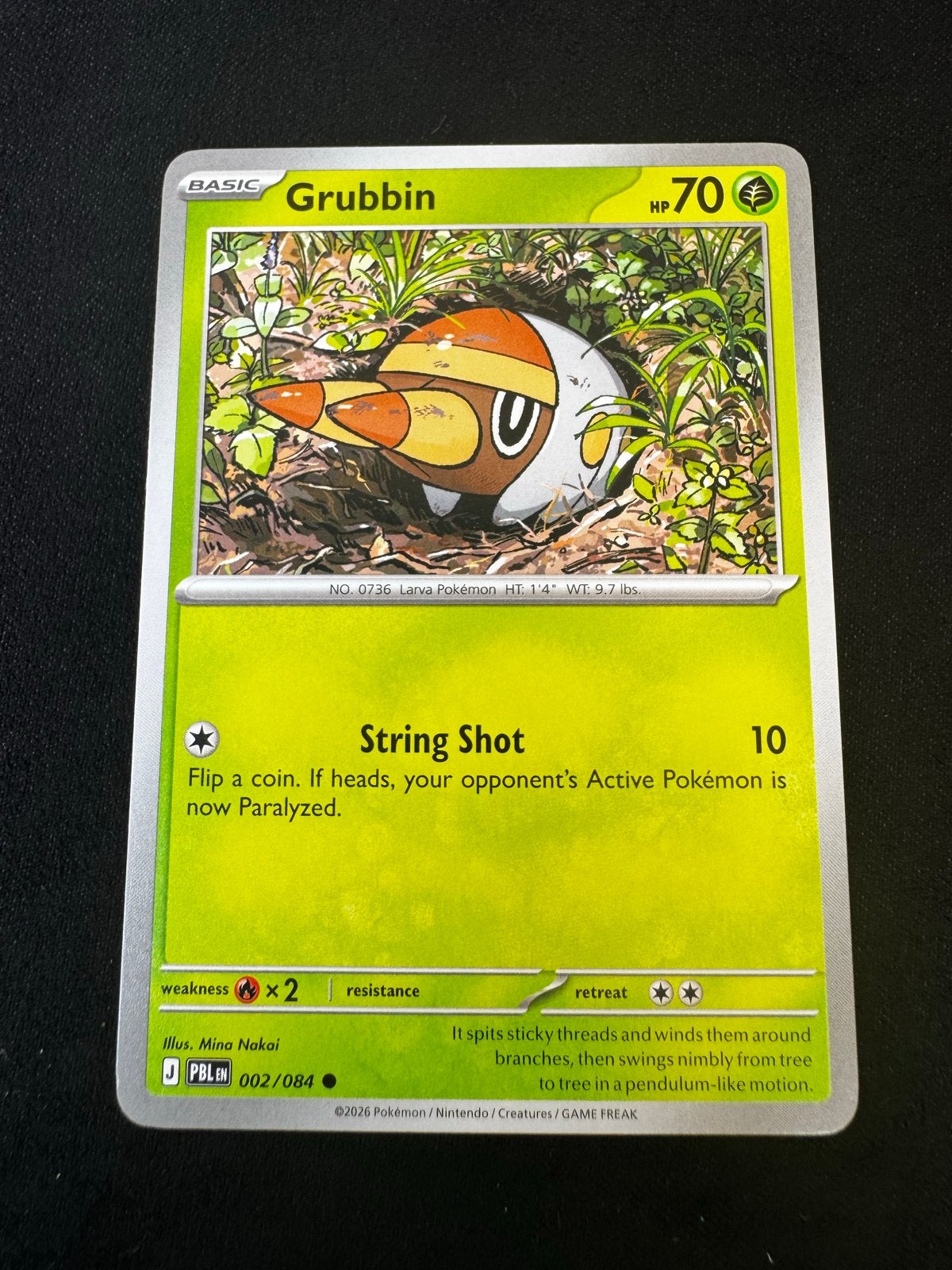 Grubbin 002/084 Normal - Common - Pitch Black, Ophalen of Verzenden, Zo goed als nieuw, Losse kaart