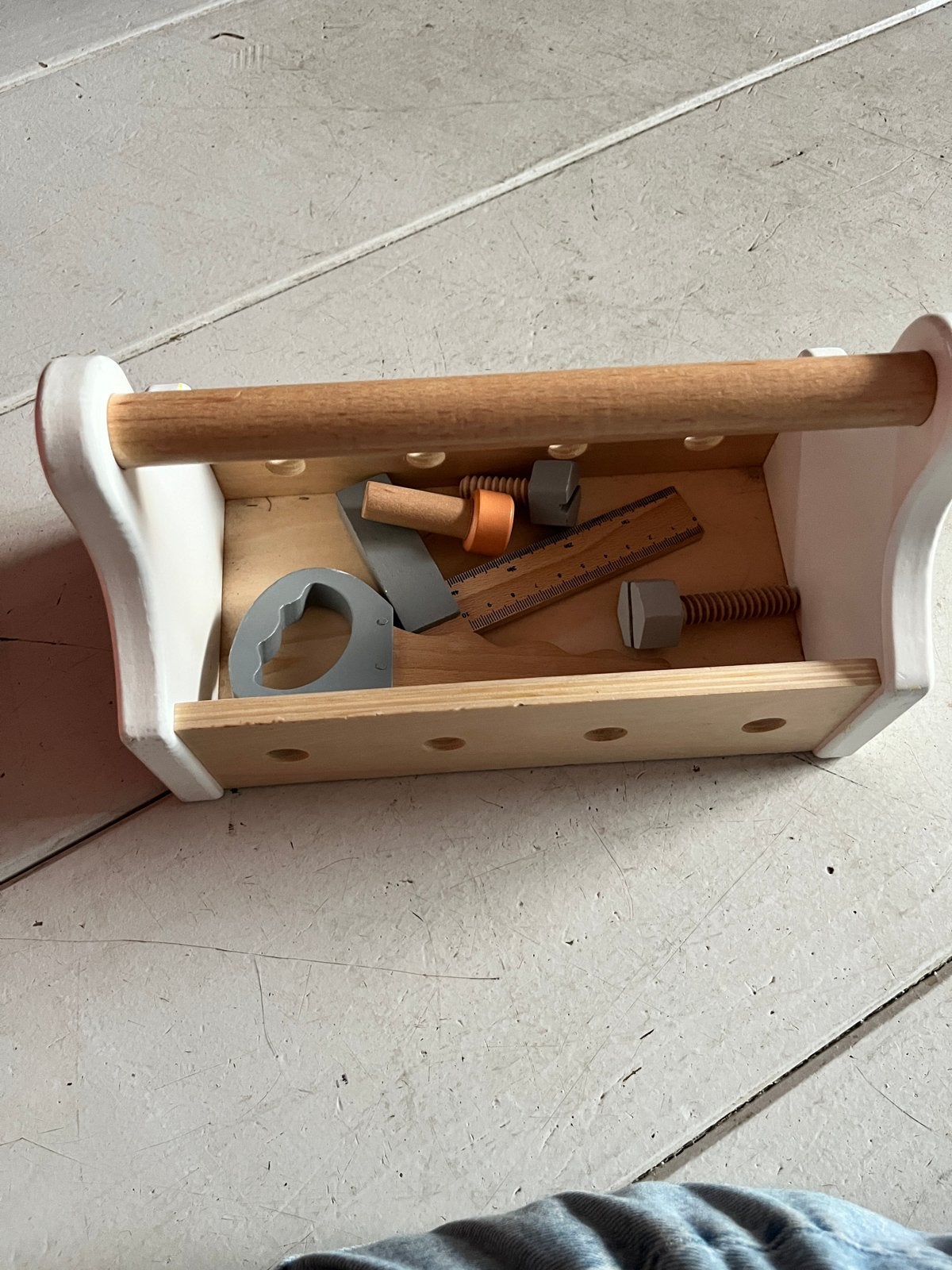 Kidsconcept Houten Gereedschapskist met Accessoires, Ophalen, Gebruikt, Overige typen