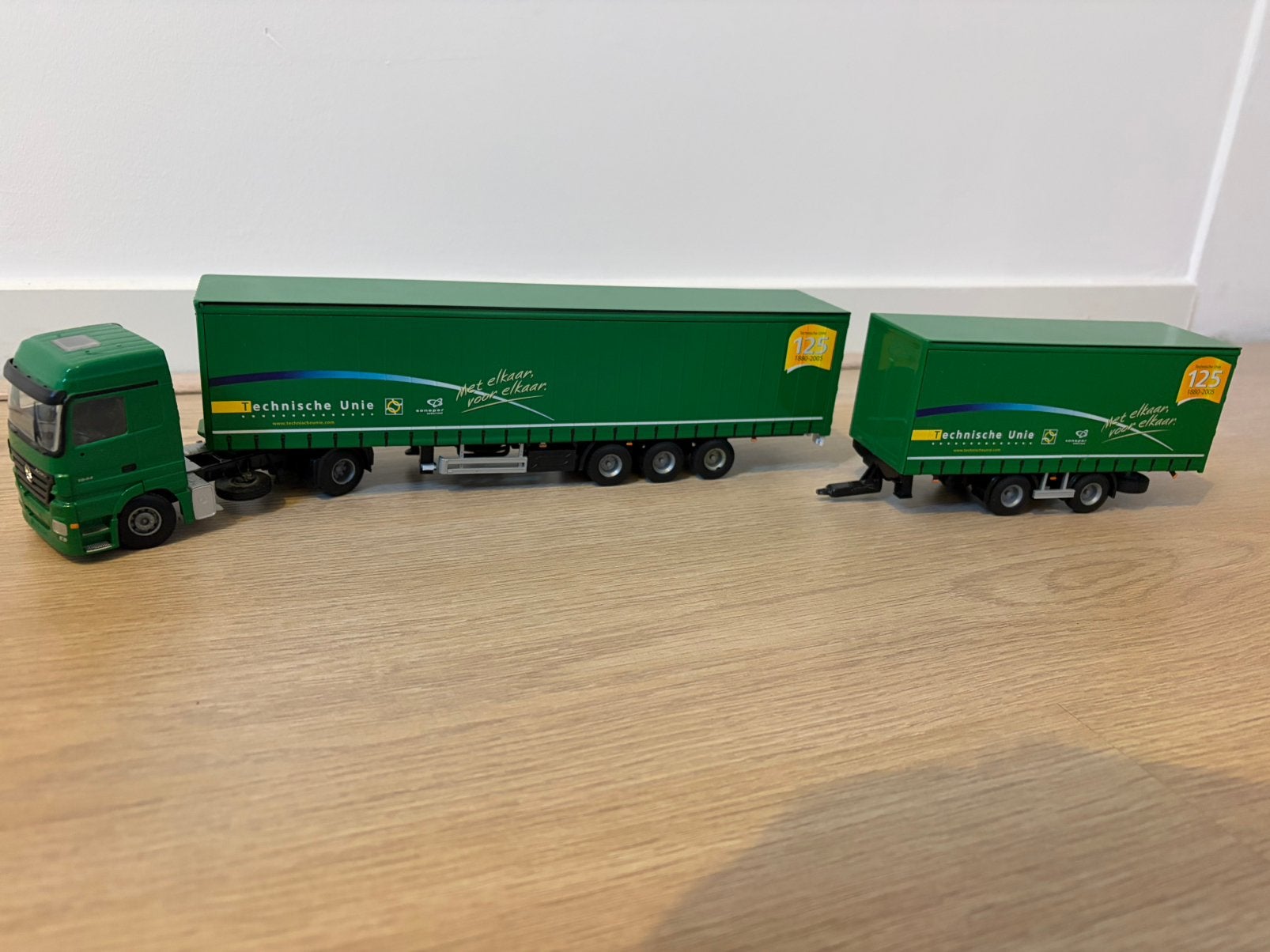 Technische Unie vrachtwagen 125 jaar 1:50 LZV, Hobby en Vrije tijd, Ophalen of Verzenden, Gebruikt, Bus of Vrachtwagen, Overige merken
