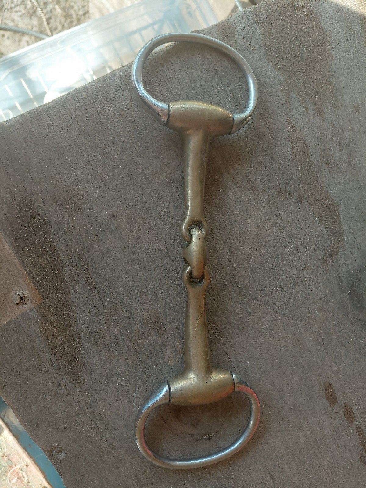 Dubbel gebroken bit 14,5CM, Dieren en Toebehoren, Ophalen of Verzenden, Zo goed als nieuw, Bit, Full