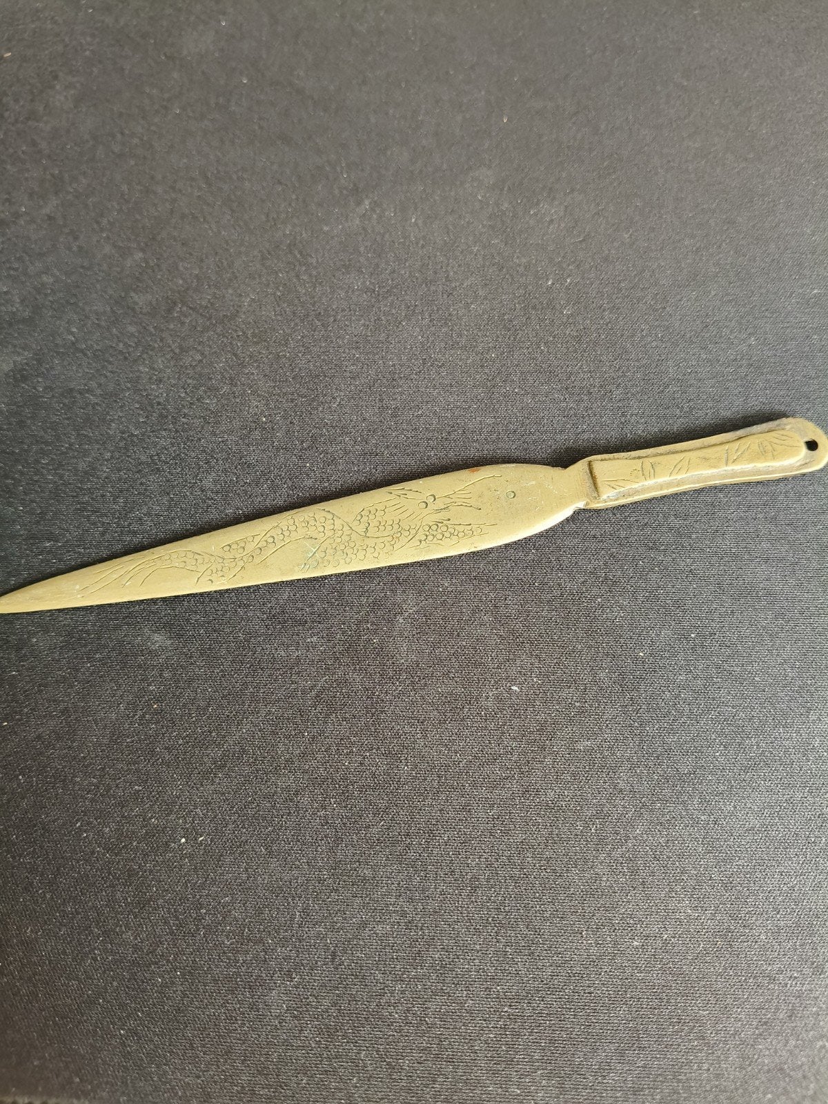 Vintage Chinese briefopener met draak en sterrenbeeld, Ophalen of Verzenden
