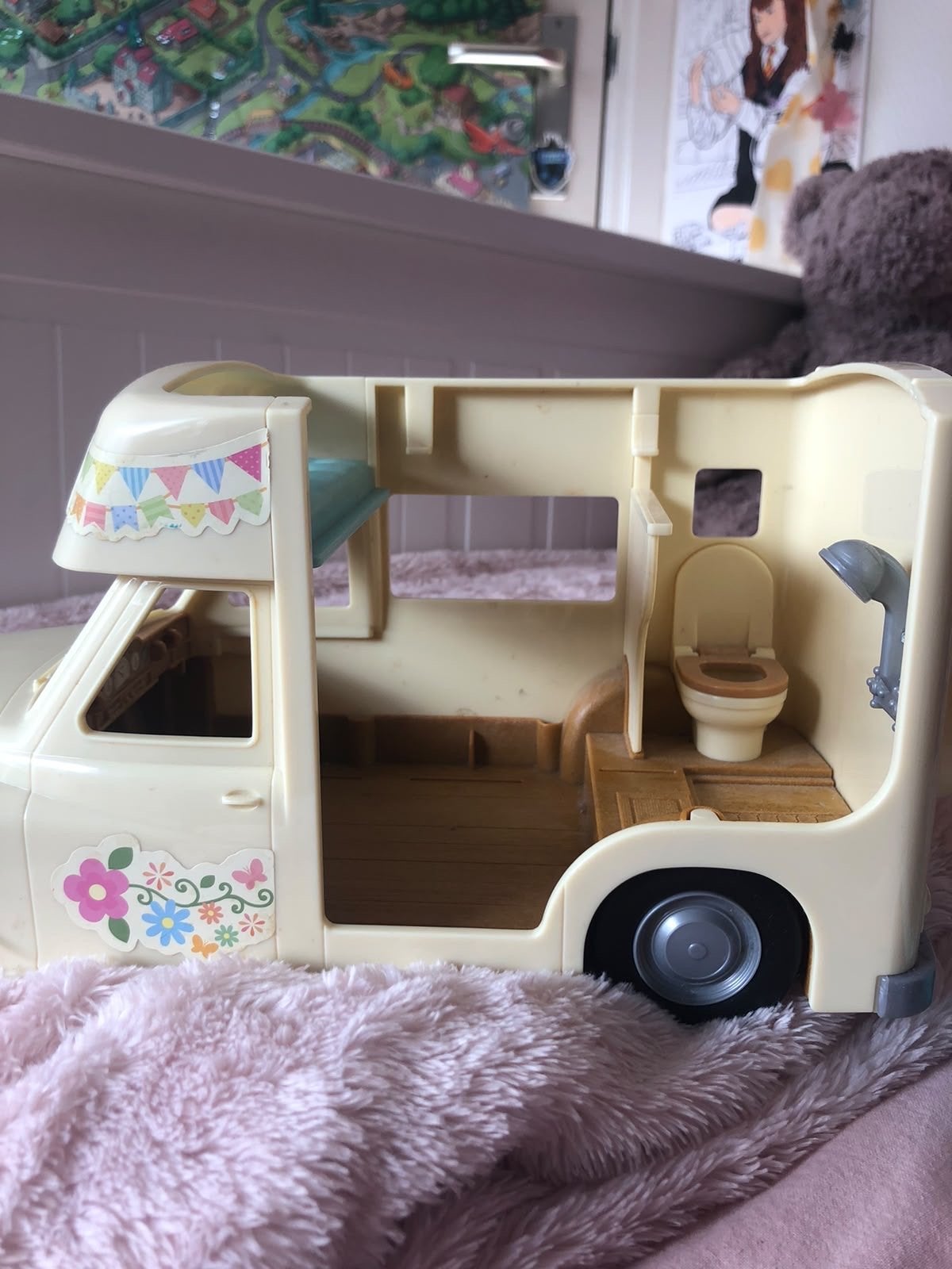 Sylvanian Families Camper met Pandafamilie (4 pers.), Ophalen, Gebruikt, Jongen of Meisje
