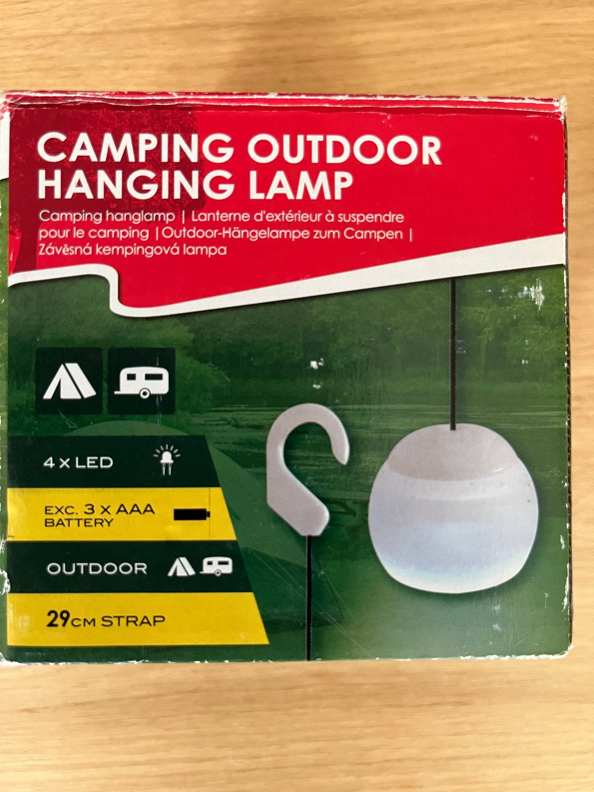 2x Camping hanglamp voor caravan of tent - LED, batterij, Ophalen of Verzenden, Gebruikt