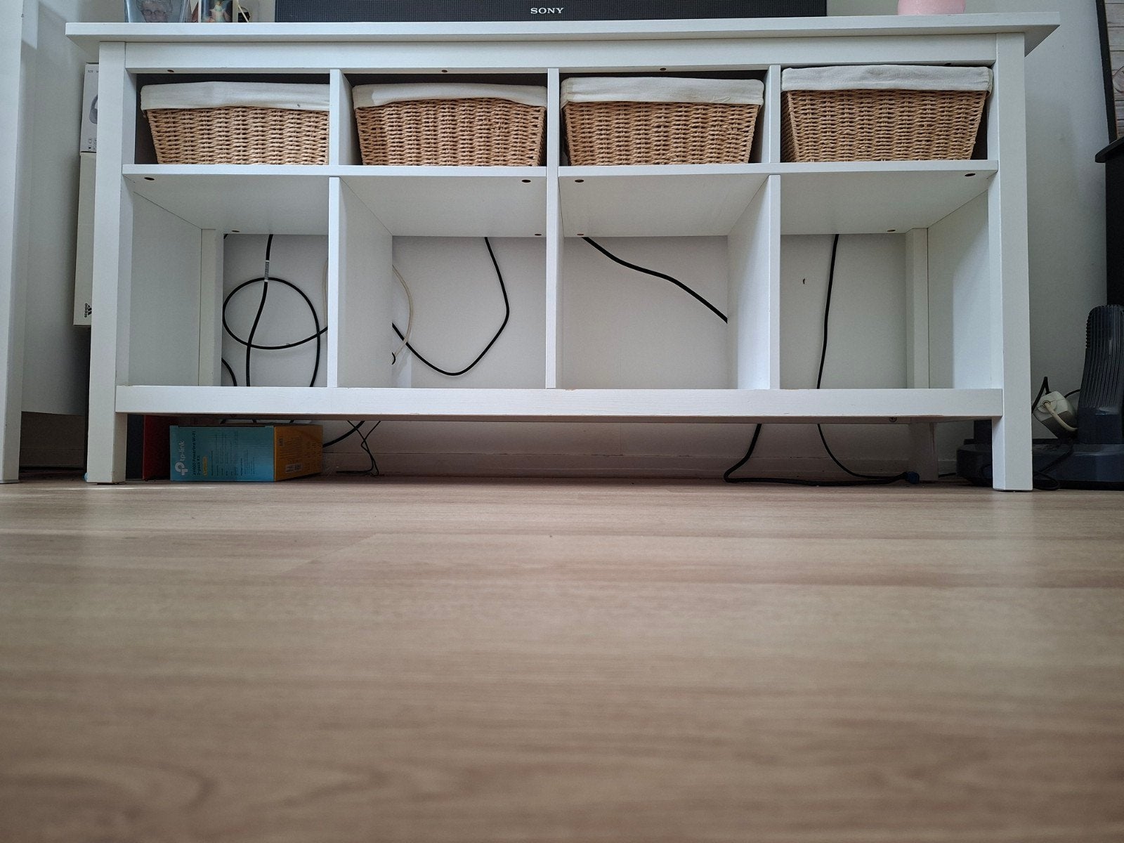 Ikea Hemnes kast, inclusief 4 rieten manden, Ophalen, Gebruikt, 100 tot 150 cm, Minder dan 100 cm