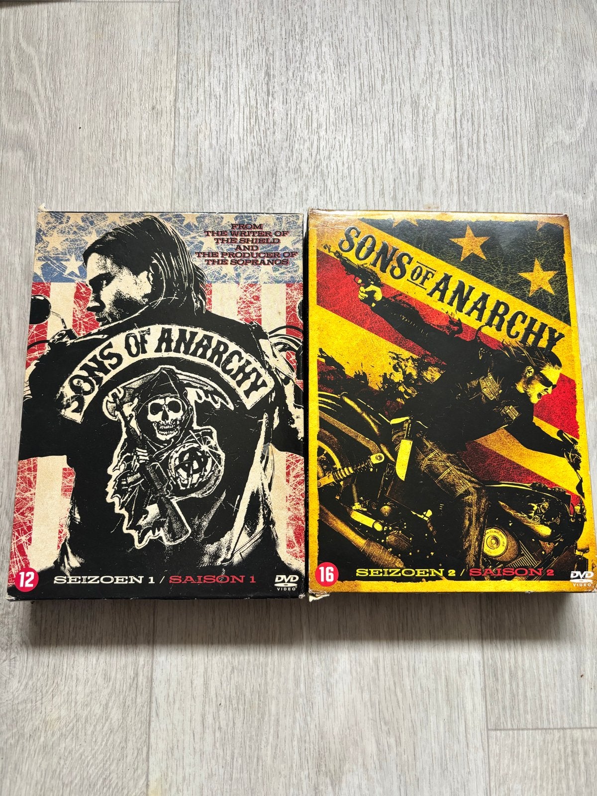 Sons of Anarchy Seizoen 1 & 2 DVD Boxset, Vanaf 16 jaar, Seizoen 1, Nederlands, Ophalen of Verzenden