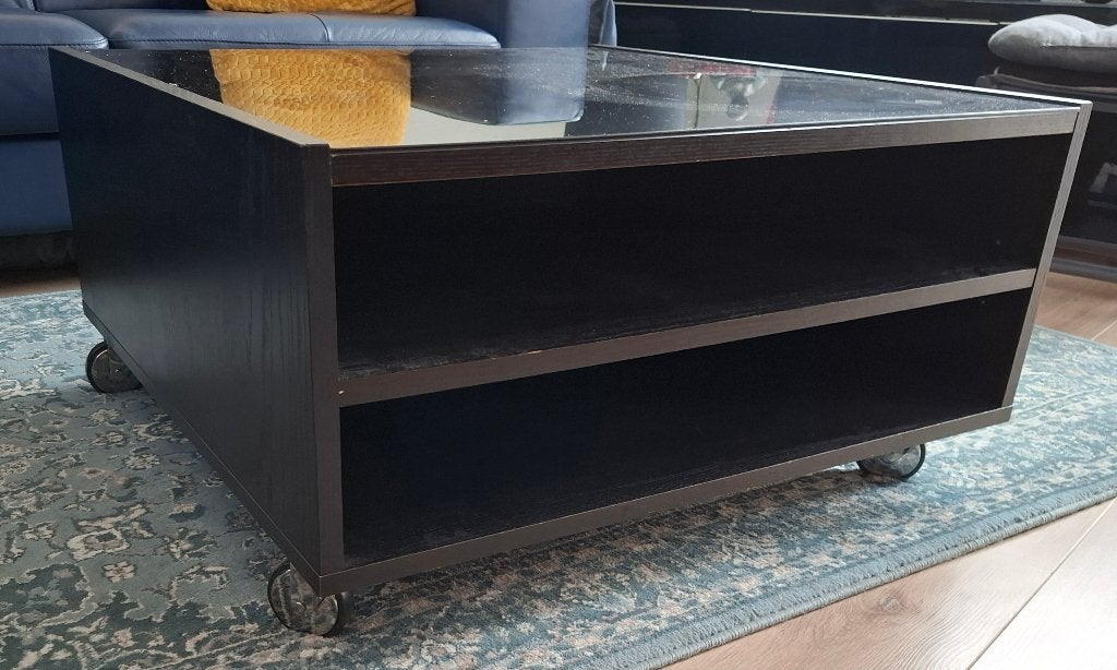 Salontafel, Huis en Inrichting, Tafels | Salontafels, Ophalen, Gebruikt, 50 tot 100 cm, Glas