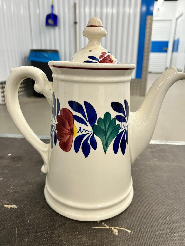 Boerenbont Antieke koffiepot met 1 ring Societe Ceramique, Ophalen of Verzenden