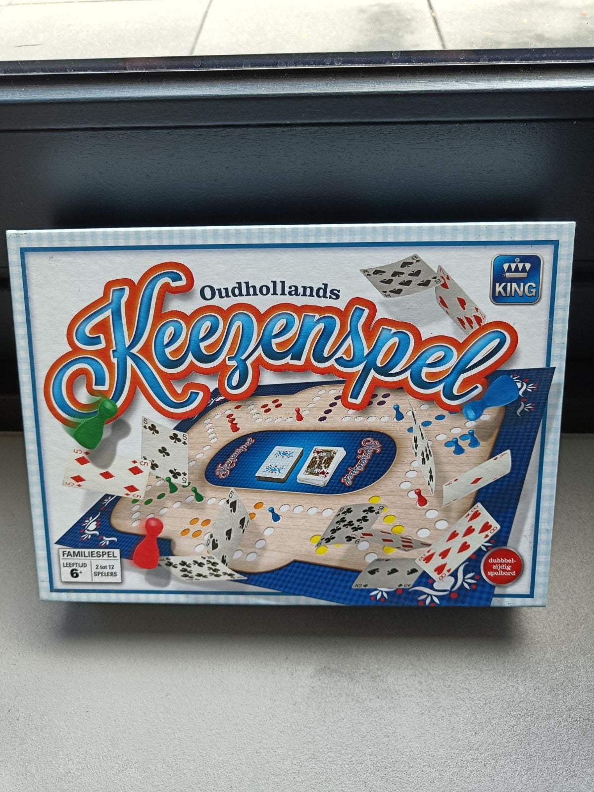 Oudhollands Keezenspel - Dubbelzijdig Speelbord 4-6 Spelers, Vijf spelers of meer, Ophalen of Verzenden, Zo goed als nieuw, King