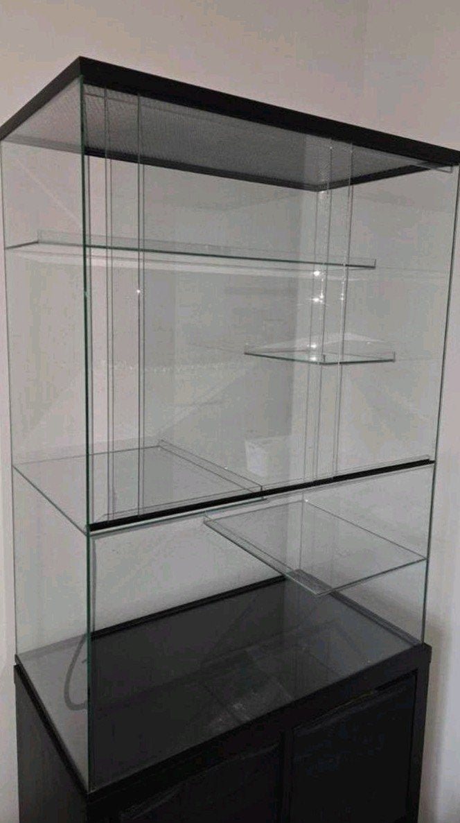 Glazen kooi lxbxd= 100x73x40cm met heel veel extra's, Ophalen