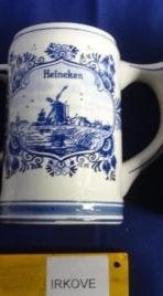 HEINEKEN PUL * DELFT BLAUW * Gemerkt *, Verzenden, Zo goed als nieuw, Bierglas