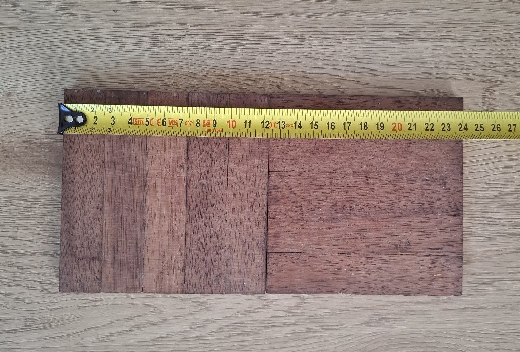 Gezocht! Merbau Mozaiëk parket, Parket, Gebruikt, 50 tot 150 cm, Ophalen of Verzenden