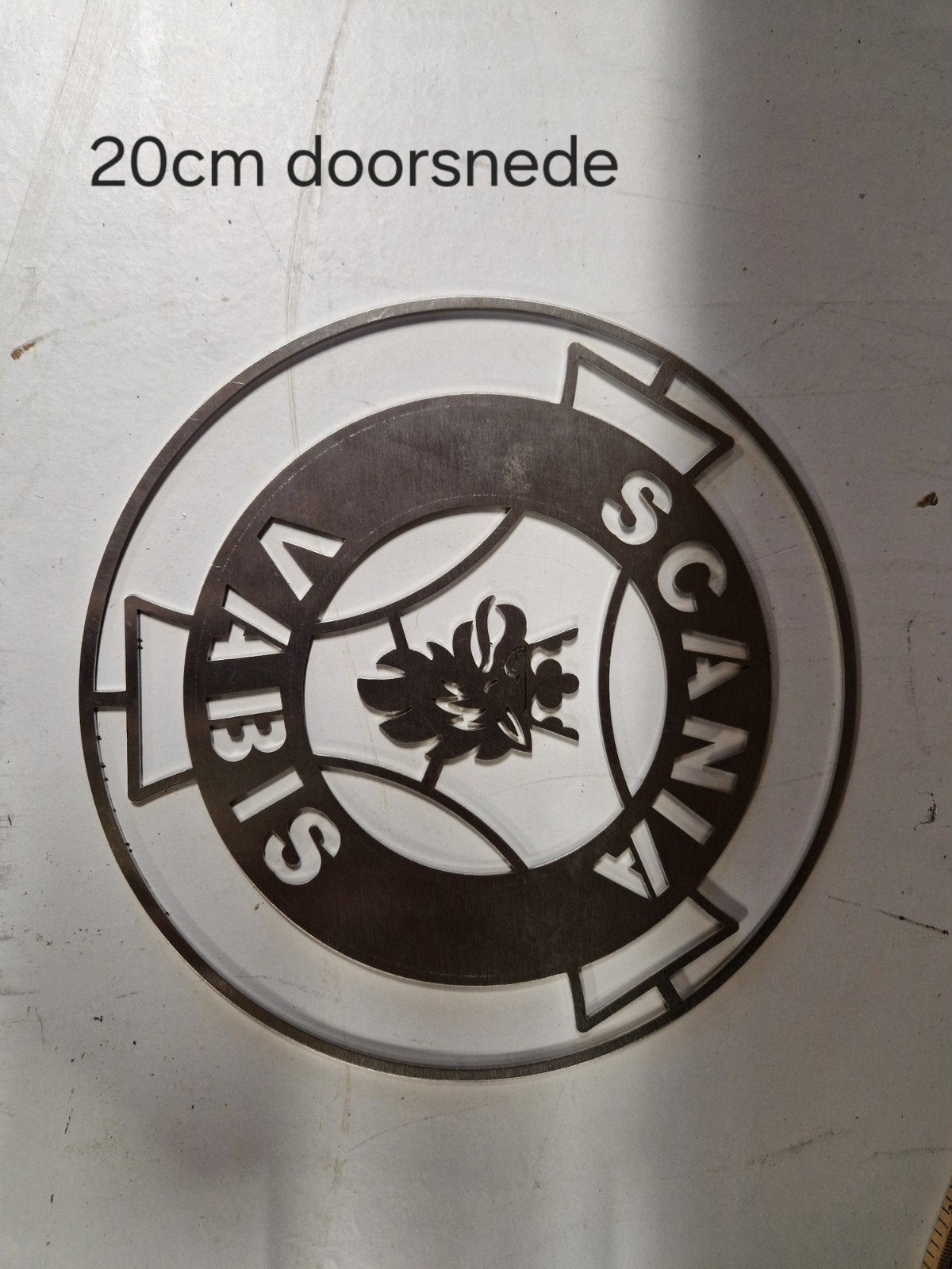 Nieuw RVS Scania Vabis logo - 20cm doorsnede, Ophalen of Verzenden, Nieuw