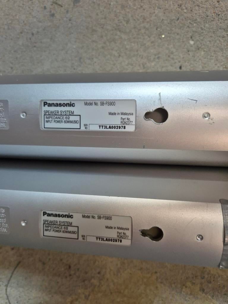 Panasonic SB-FS900 speakers, Ophalen