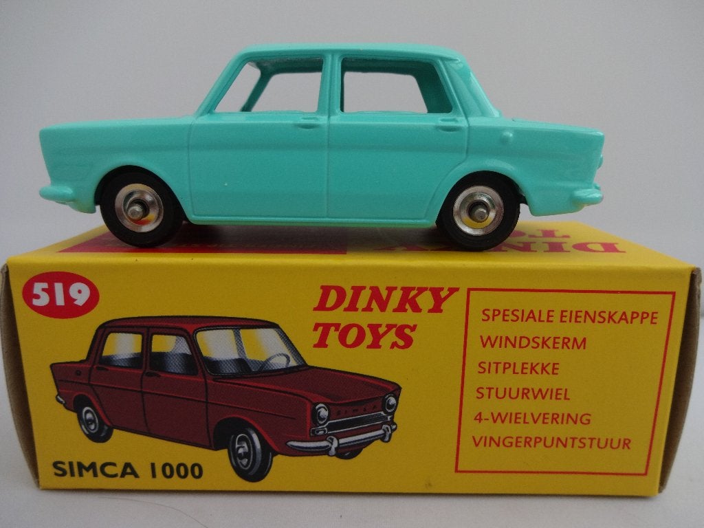 Simca 1000 turqois nr: 519 van Dinky Toys schaal 1:43, Hobby en Vrije tijd, Ophalen of Verzenden, Nieuw, Auto, Dinky Toys