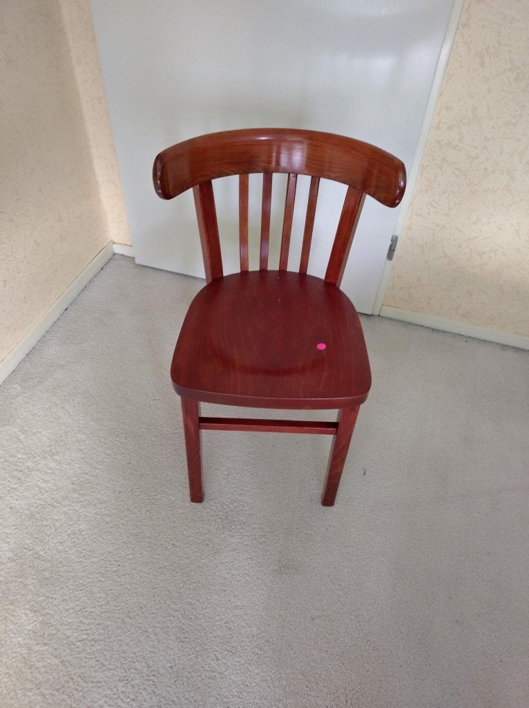 Houten café stoel, Ophalen, Gebruikt, Bruin, Eén
