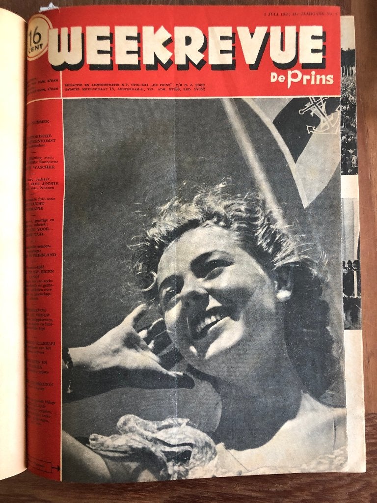 5-7 t/m 13 dec 1941 nr1 t/m 24 Weekrevue De Prins, later, Verzenden, Nederland, Boek of Tijdschrift