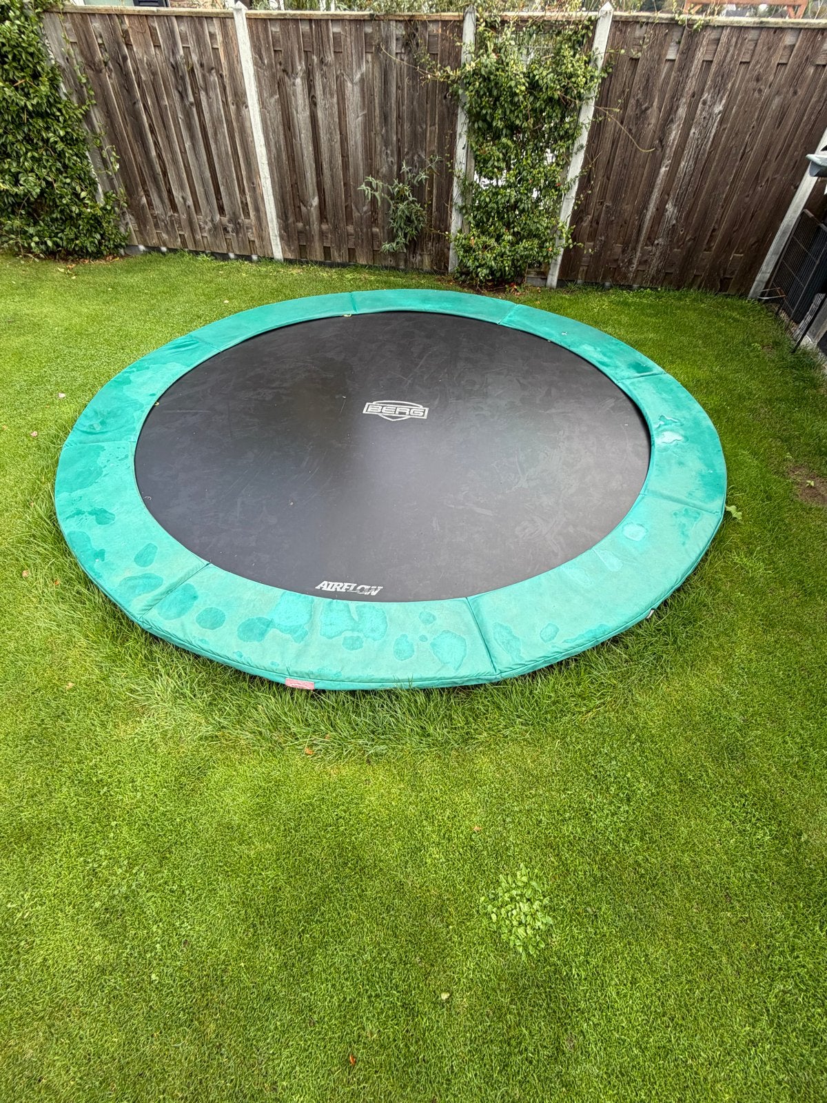 BERG AirFlow Trampoline inground 380 cm, Ophalen, Gebruikt