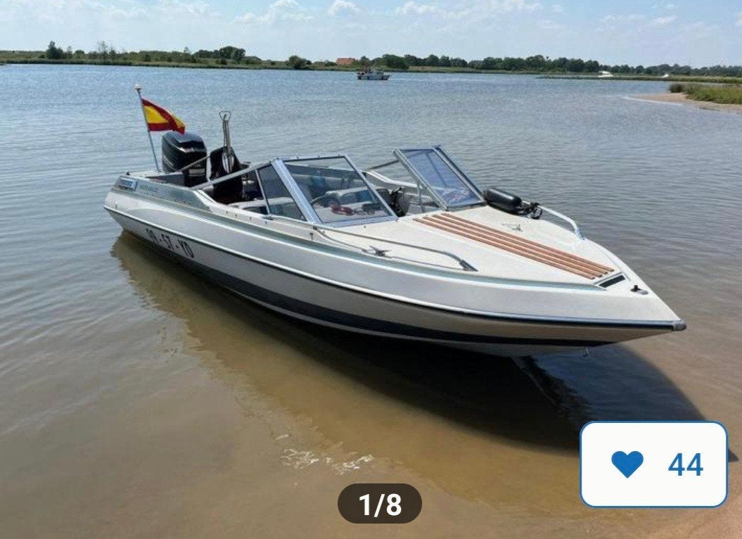spirit speedboot met buitenboordmotor, Ophalen, Gebruikt