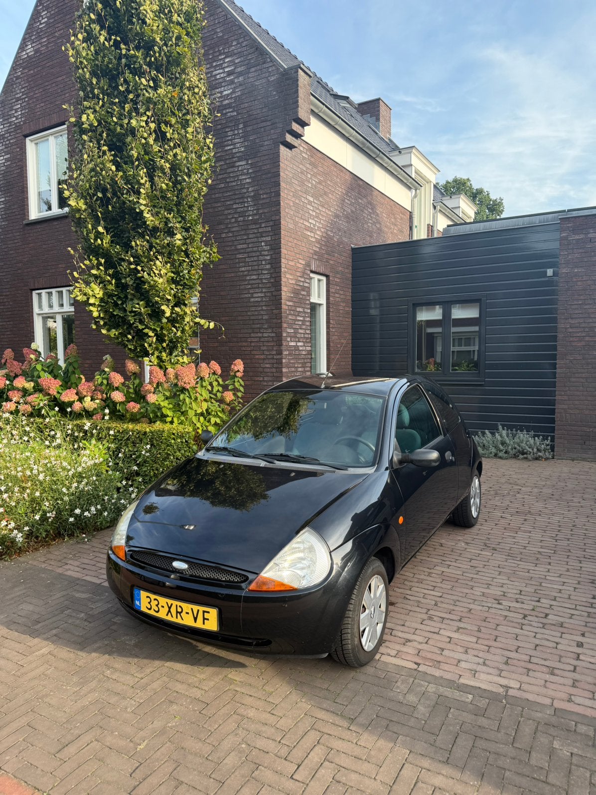 Ford Ka 1.3 I 44KW 2007 Zwart, Auto's, Voorwielaandrijving, 1299 cc, 31 €/maand, 4 cilinders