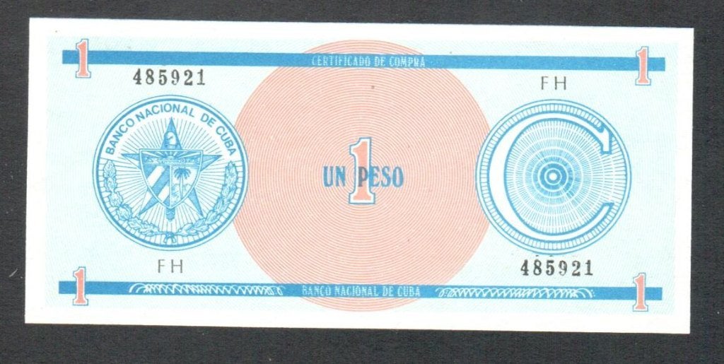Bankbiljet - Cuba 1 Peso C 1985., Ophalen of Verzenden, Midden-Amerika, Los biljet