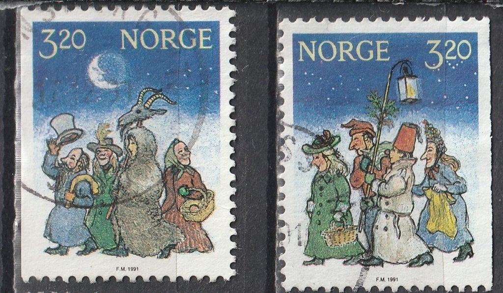 Noorwegen Michel nr. 1082-1083 Gebruikt