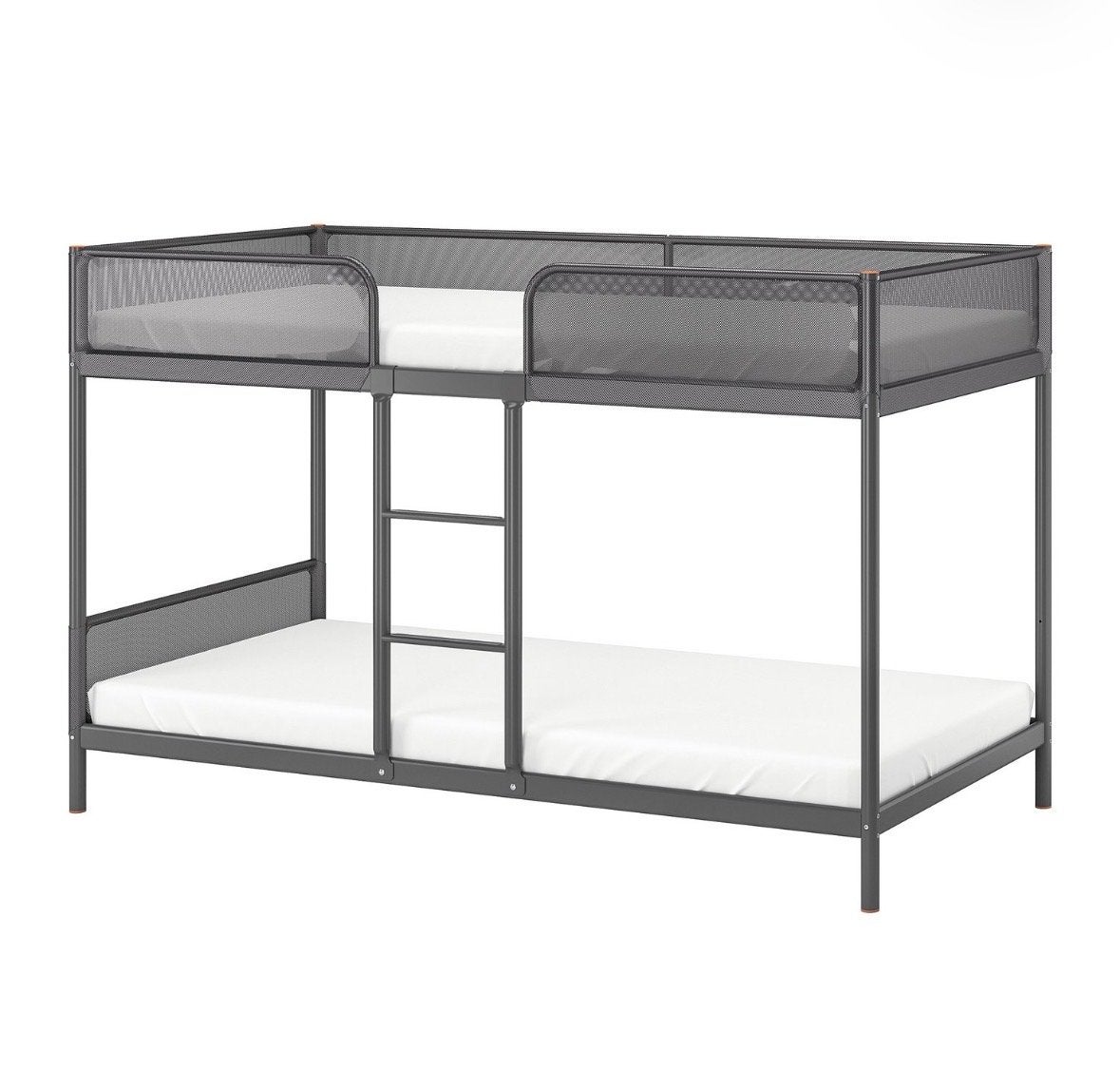 IKEA VITVAL Stapelbed - Grijs, 90x200 cm, Huis en Inrichting, Ophalen, 90 cm, Tweepersoons, Zo goed als nieuw