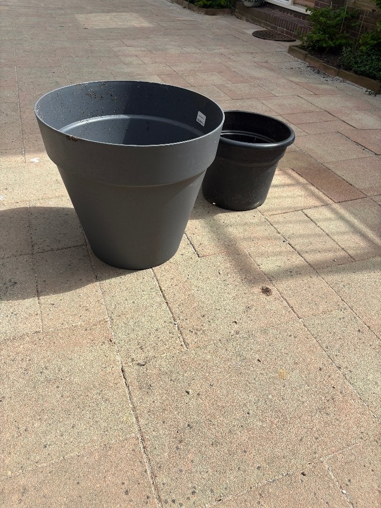 Elho Loft Urban pot op wielen Ø60 cm antraciet + extra pot, Tuin en Terras, Ophalen, Kunststof, Gebruikt, 40 cm of meer