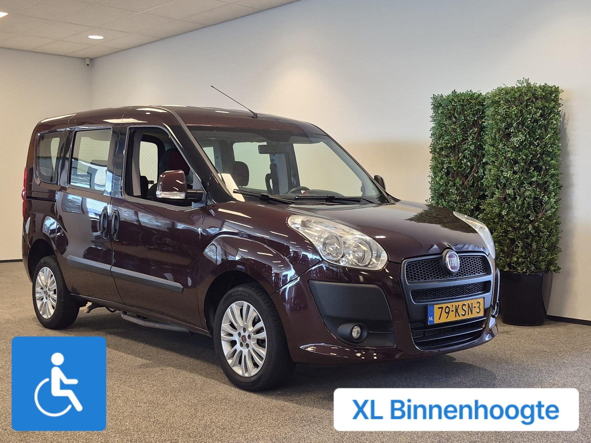 Fiat Doblo Rolstoelauto XXL-Ombouw 160cm binnenhoogte rolsto, Voorwielaandrijving, Stof, Gebruikt, Bedrijf