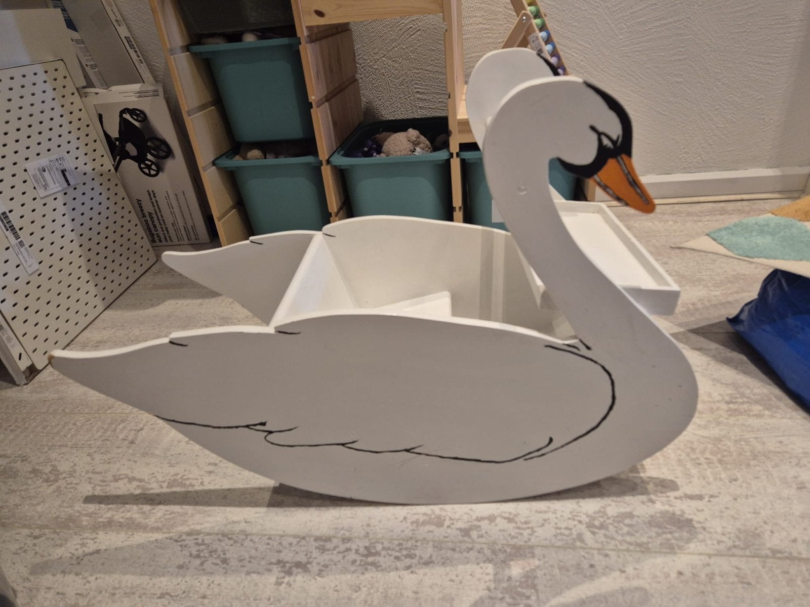 Echte houten hobbel zwaan, Ophalen, Gebruikt, Jongen of Meisje