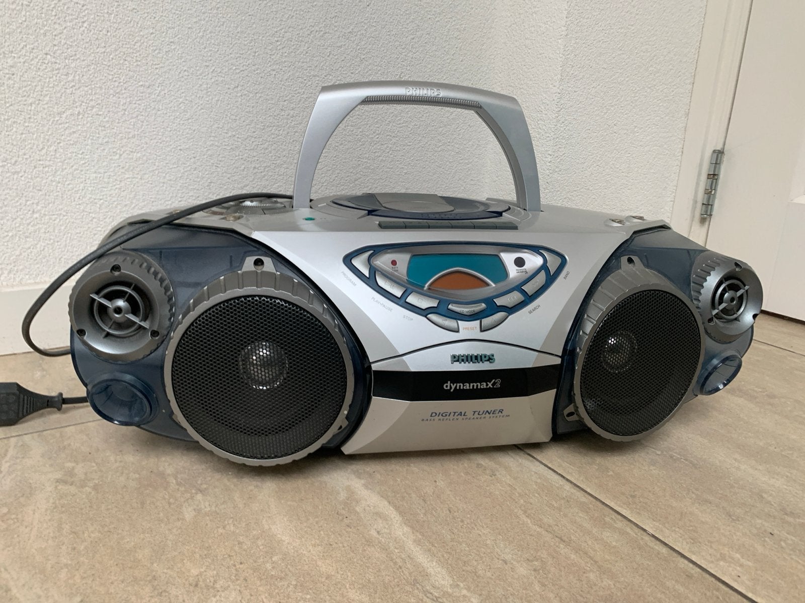 Philips Dynamax AZ2000 CD-speler met radio en cassette, Philips, Gebruikt, Cassettedeck, Draagbaar