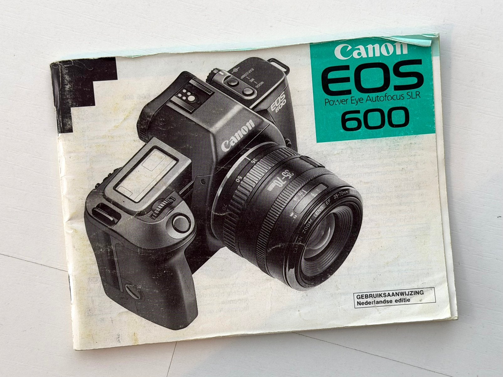 Handleiding Canon EOS 600 (Nederlandstalig), Audio, Tv en Foto, Ophalen of Verzenden, Gebruikt, Spiegelreflex, Canon