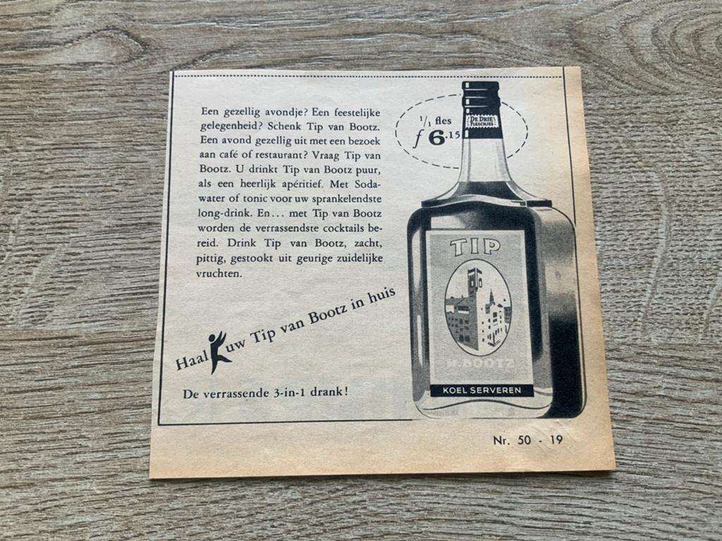 Tip van Bootz.1961, Ophalen of Verzenden, 1960 tot 1980, Knipsel(s)