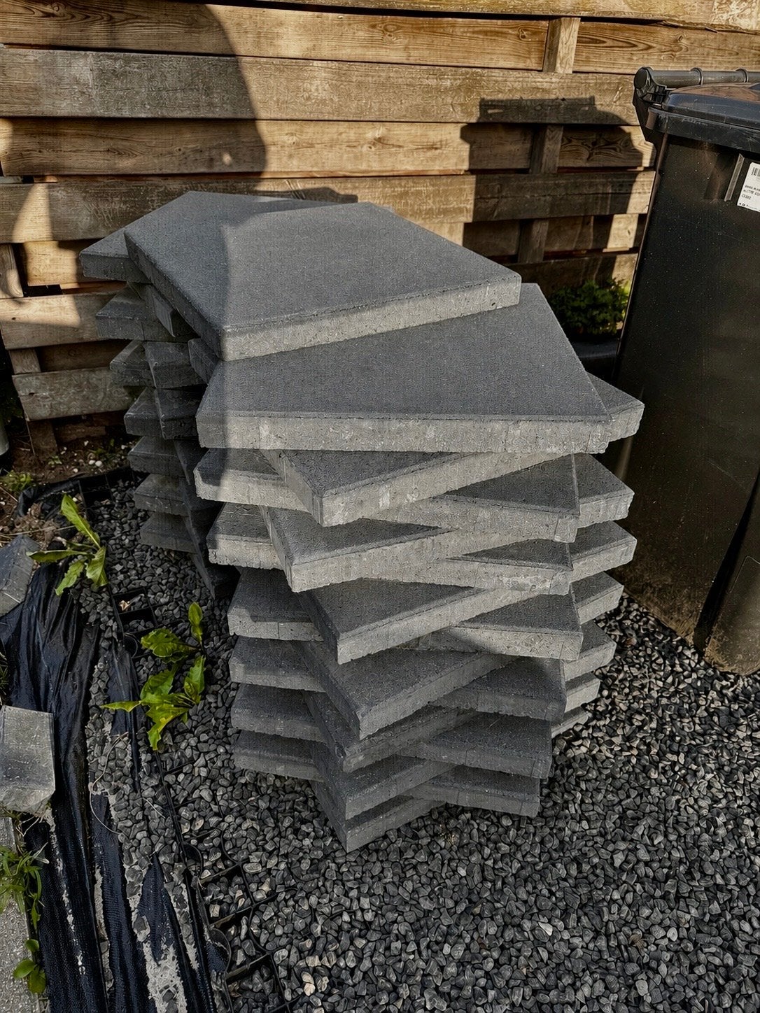 Antraciet betontegel 50x50cm, Ophalen, Gebruikt, Beton, Terrastegels