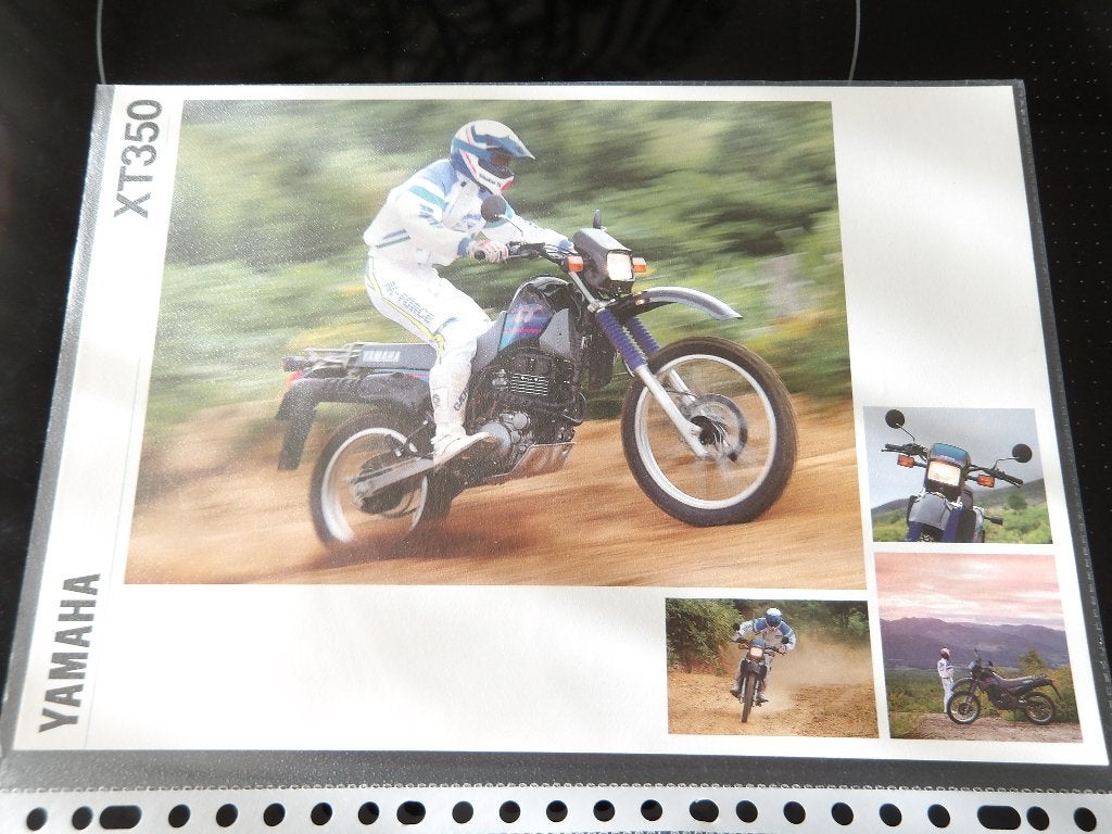 Yamaha XT350 Motorfiets Brochure/Folder, Ophalen of Verzenden, Yamaha