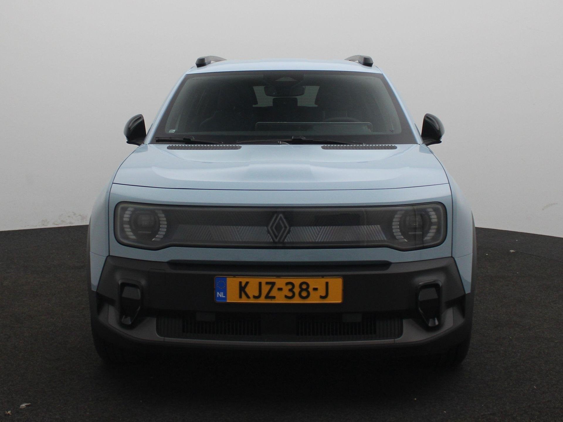 Renault 4 comfort range techno 52 kWh | Demo | Warmtepomp |, Auto's, Renault, Stof, 750 kg, 150 pk, Blauw