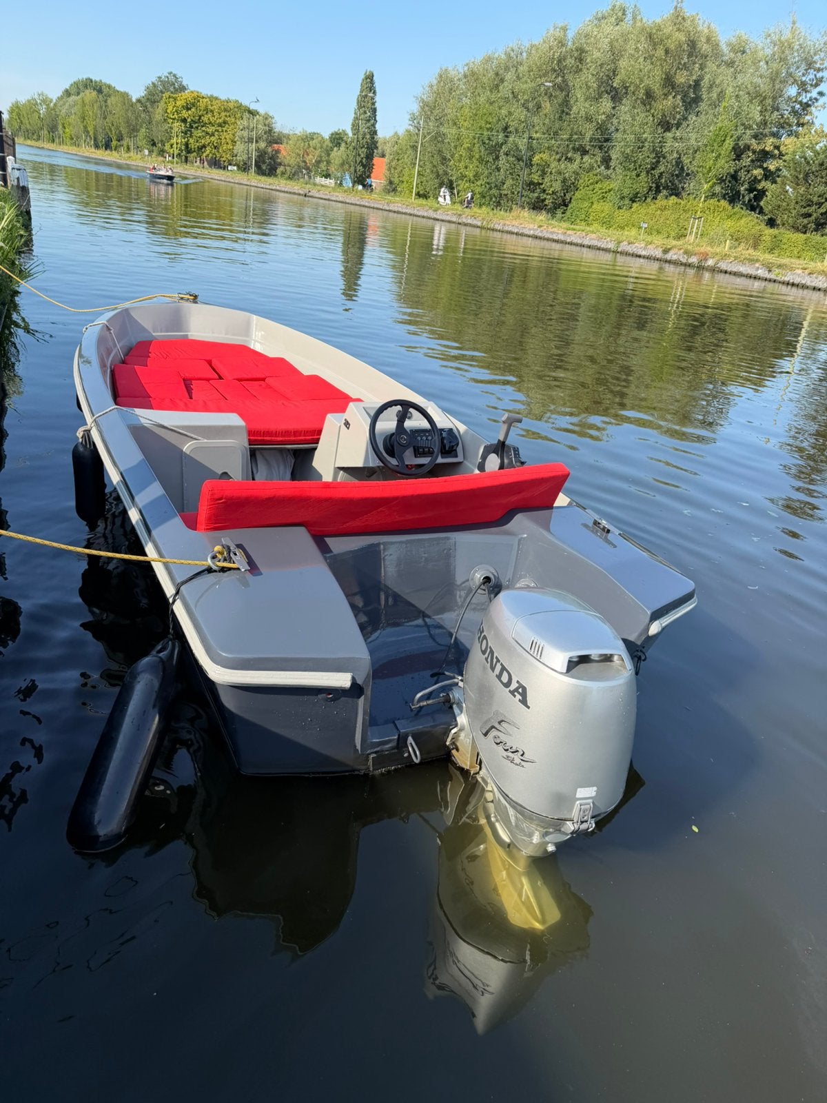 Terhi boot 430R met honda 30pk, Watersport en Boten, Ophalen, Zo goed als nieuw, Overige typen, Motorboot